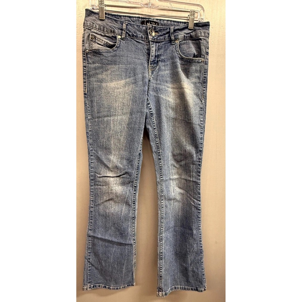 L.e.i Ashley Bootcut Jeans Womens 9 Junior Blue Denim Streetwear All Day Comfort